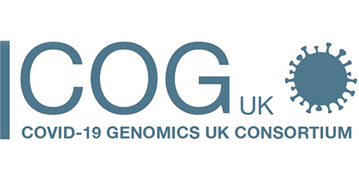 Logo brytyjskiego konsorcjum COVID-19 Genomics UK (COG-UK)