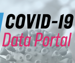Logotyp platformy Covid-19 Data Portal.